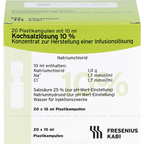 Saline solution 10% concentrate for infusion
