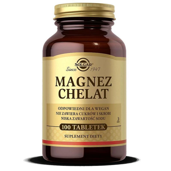 Solgar Magnesium amino acid chelate x 100 tablets