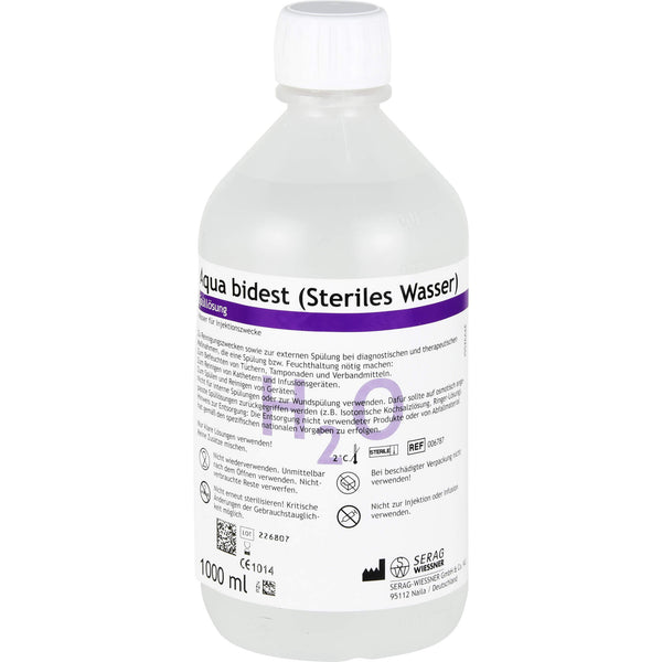 Sterile water for injection UK, AQUA BIDEST rinsing solution