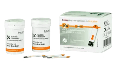 Strips for blood sugar testing, BEURER GL44, GL50 UK