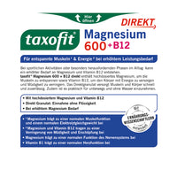 TAXOFIT Magnesium 600+ Vitamin B12 Direct Granules