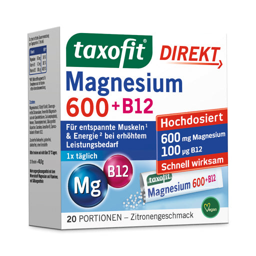 TAXOFIT Magnesium 600+ Vitamin B12 Direct Granules
