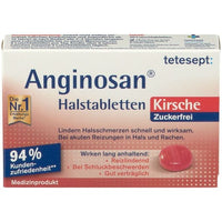 TETESEPT Anginosan throat lozenges sugar-free cherry