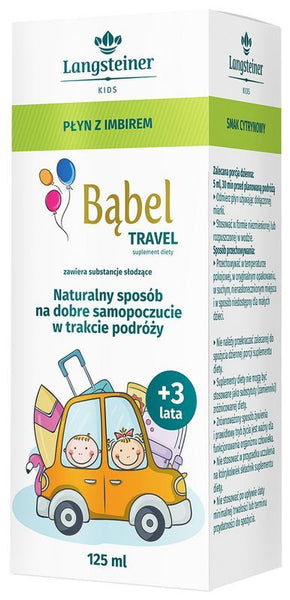 Travel liquid with ginger for children