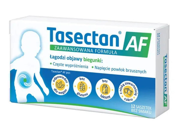 Treatment of diarrhea, Tasectan AF 12 sachets