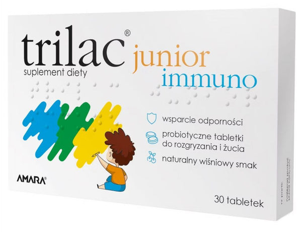 Trilac Junior Immuno Bifidobacterium animalis, vitamin D, chewable tablets