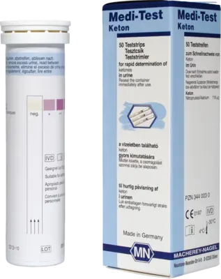 Urine ketone test strips, MEDI-TEST