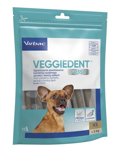 VEGGIEDENT FRESH dental chews for dogs XS 15 pieces