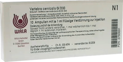 VERTEBRA cervicalis GL D 30 ampoules UK