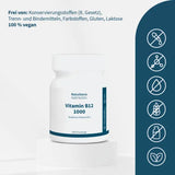 VITAMIN B12 1000 Methylcobalamin bioactive vegan 180 pcs