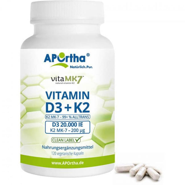 VITAMIN D3 20,000 IU+K2 VitaMK7 200 μg capsules