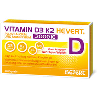 VITAMIN D3 K2 Hevert+Calcium and Magnesium 2000 IU