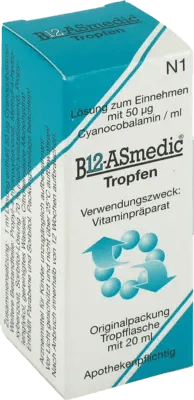 Vitamin B12 ASMEDIC cyanocobalamin drops UK