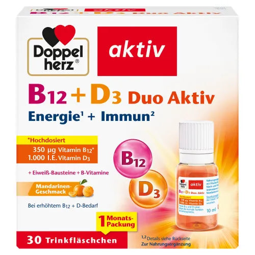 Vitamin B12+ Vitamin D3 Duo Active Drinking Ampoules