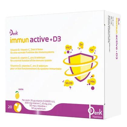 Vitamin C, zinc, selenium, L-histidine, IMMUNE ACTIVE+D3 DENK powder UK