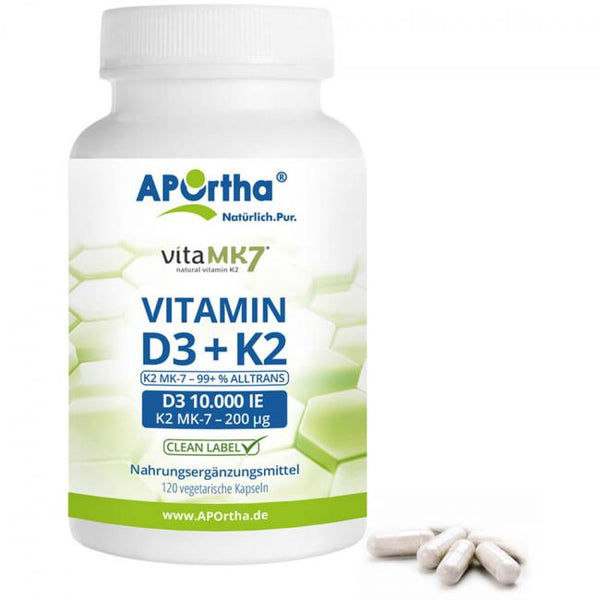 Vitamin D3 10,000 IU 250µg + K2 MK-7 200µg
