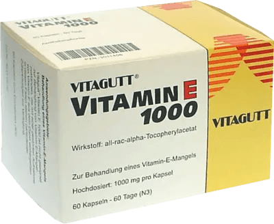 Vitamin E deficiency, VITAGUTT Vitamin E 1000 soft capsules UK