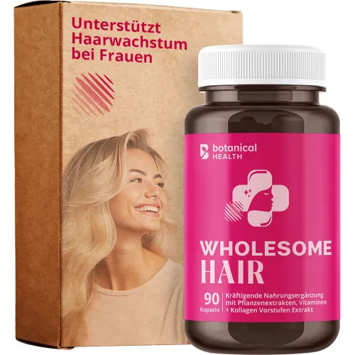 WHOLESOME HAIR Biotin Collagen Hair Wax for Women Capsules