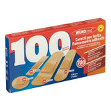 Wound plasters, breathable and waterproof, 4 sizes, 100 pieces