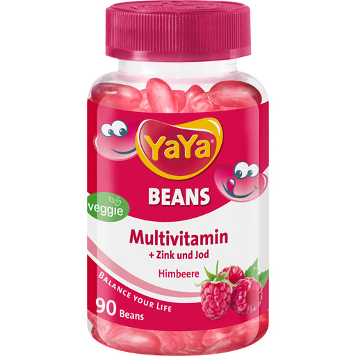 YAYA BEANS Raspberry Zinc and Iodine Chewable Tablets