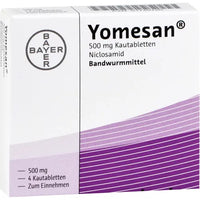 YOMESAN 500 mg, tapeworm, niclosamide