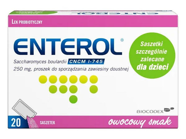 Yeast saccharomyces boulardii, Enterol 250 mg 20 sachets