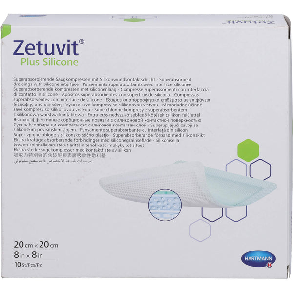ZETUVIT Plus Silicone sterile 20x20 cm