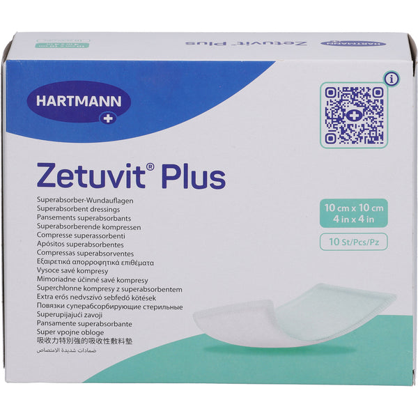ZETUVIT Plus extra strong suction compress sterile 10x10 cm