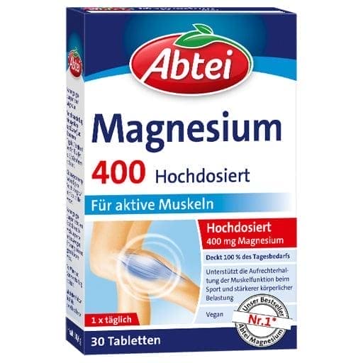 ABBEI Magnesium 400 high dose tablets UK