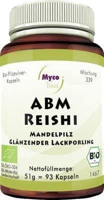 ABM REISHI mushroom powder capsules organic 93 pc UK