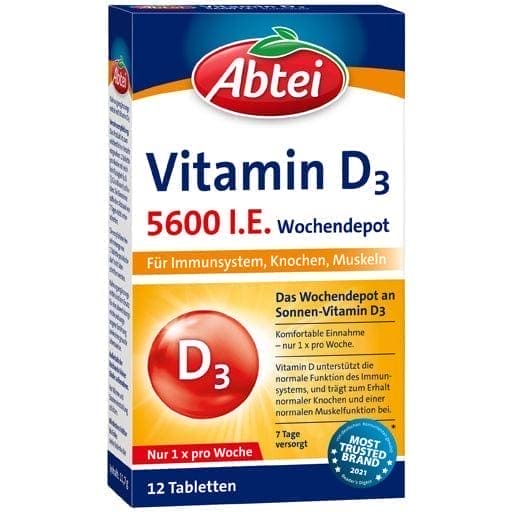 ABTEI Vitamin D3 5600 IU weekly depot tablets UK