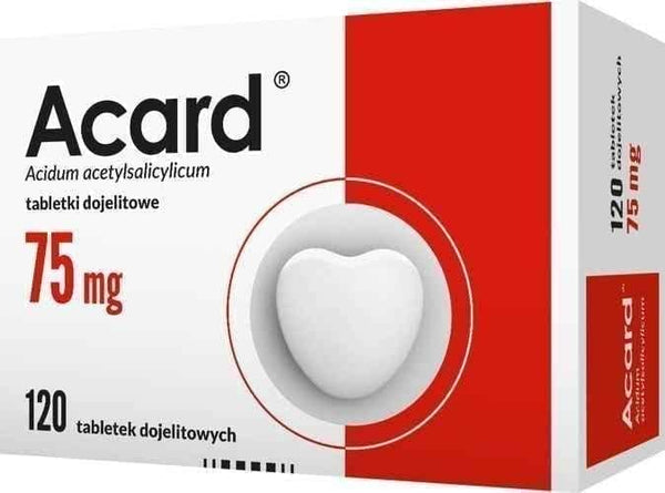 Acard 75mg x 120 tablets, acetylsalicylic acid UK