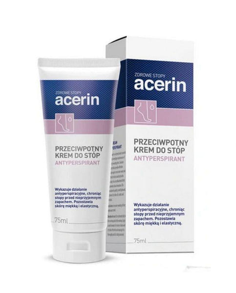 ACERIN Foot cream perspirant antiperspirant 75ml, antiperspirant for feet UK