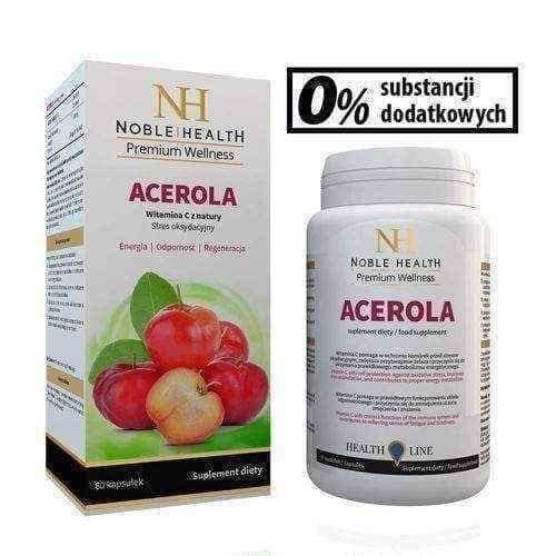 Acerola Noble Health x 60 capsules, acerola fruit extract UK
