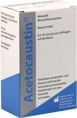 ACETOCAUSTIN solution 0.5 ml wart treatment with spatula UK