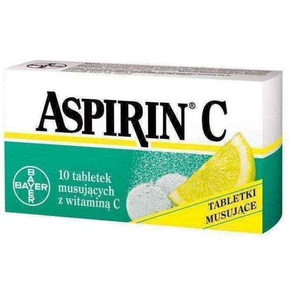 Acetylsalicylic acid, headaches ASPIRIN C x 10 tabl. sparkling UK
