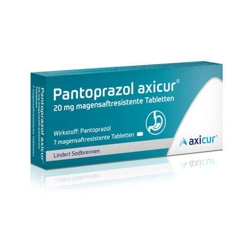 Acid reflux treatment, PANTOPRAZOLE axicur 20 mg gastric juice tablets UK
