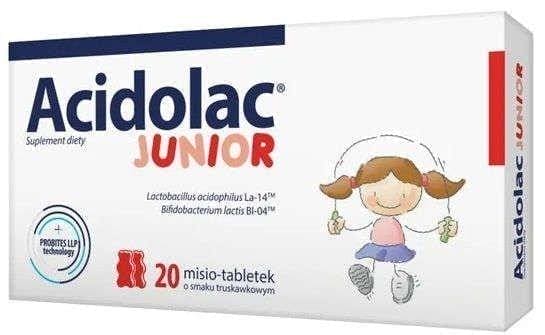 ACIDOLAC Junior, Lactobacillus acidophilus, Bifidobacterium, strawberry UK