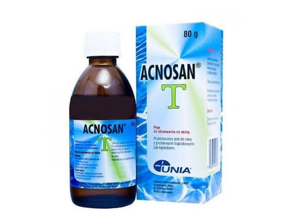 ACNOSAN T liquid, folliculitis, acne vulgaris, seborrheic dermatitis UK