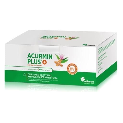 ACURMIN Plus turmeric caps. 360 pcs UK