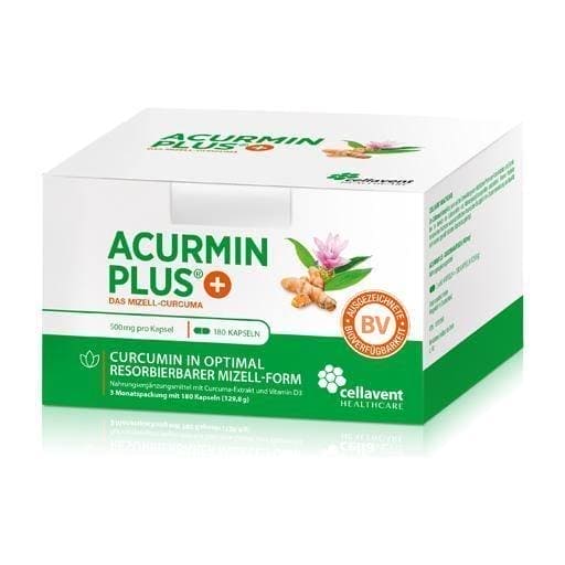 ACURMIN Plus turmeric soft capsules 180 pcs UK