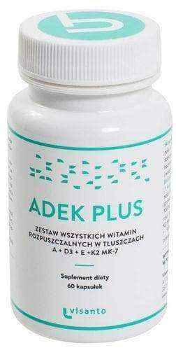 ADEK vitamins Plus a set of fat-soluble vitamins x 60 capsules UK
