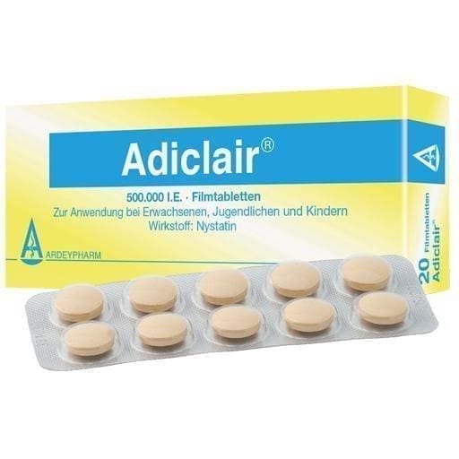 ADICLAIR film-coated tablets 20 pc Nystatin, vaginal yeast infections UK