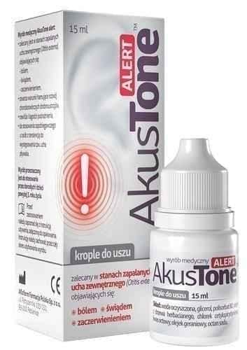 Akustone Alert, Otitis externa drops 15ml UK