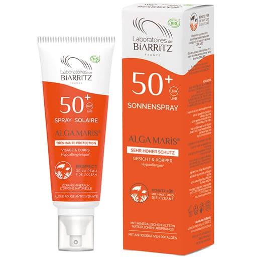 ALGA MARIS sun spray organic SPF 50+ waterproof UK