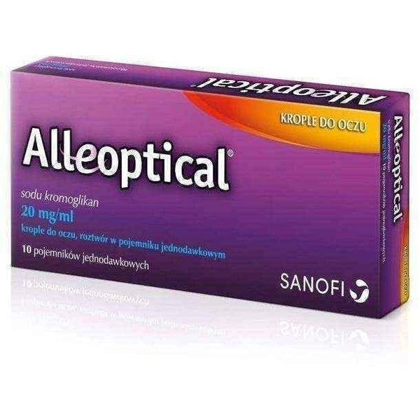 Alleoptical 20 mg / ml of eye drops x 10 single-dose containers, allergy eye drops UK