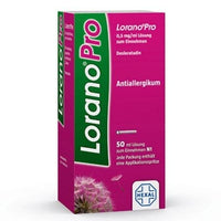 allergic rhinitis and urticaria, LORANOPRO 0.5 mg, ml oral solution UK
