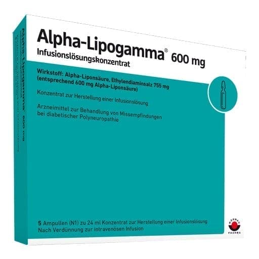 Alpha lipoic acid, Diabetes nerve damage, ethylenediamine, ALPHA-LIPOGAMMA UK