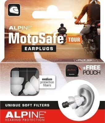 ALPINE MOTOSAFE earplugs Tour hearing protection for motorcyclists UK