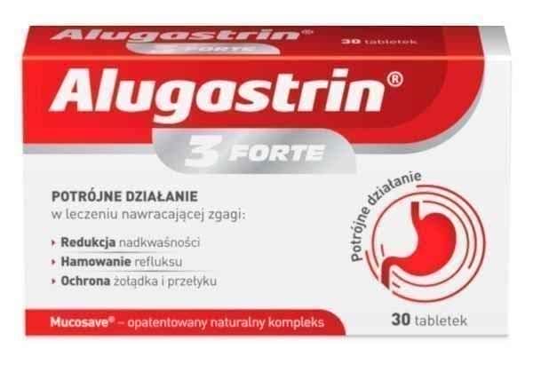 Alugastrin 3 Forte, sodium alginate, Mucosave complex, olive and fig prickly pear UK